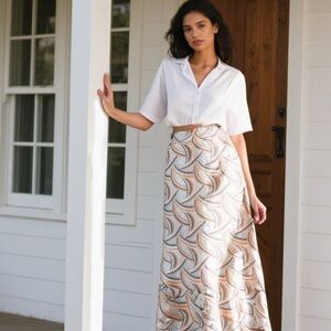 Vintage metallic maxi skirt